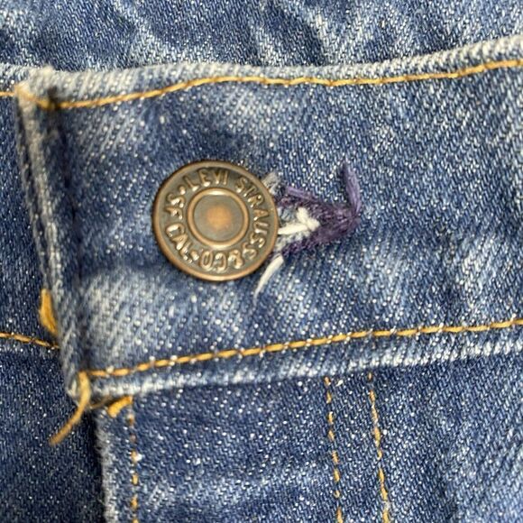 1970s Levi’s vintage orange Tab 646 Flare Jeans Circa 1970s 34 X 36 - Picture 2 of 12